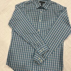 Banana Republic Blue and White Plaid Shirt